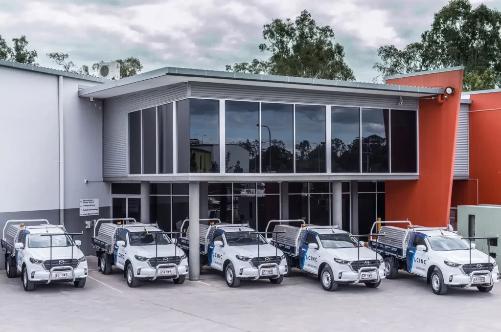 CINC Group New Staff Cars outside the office building