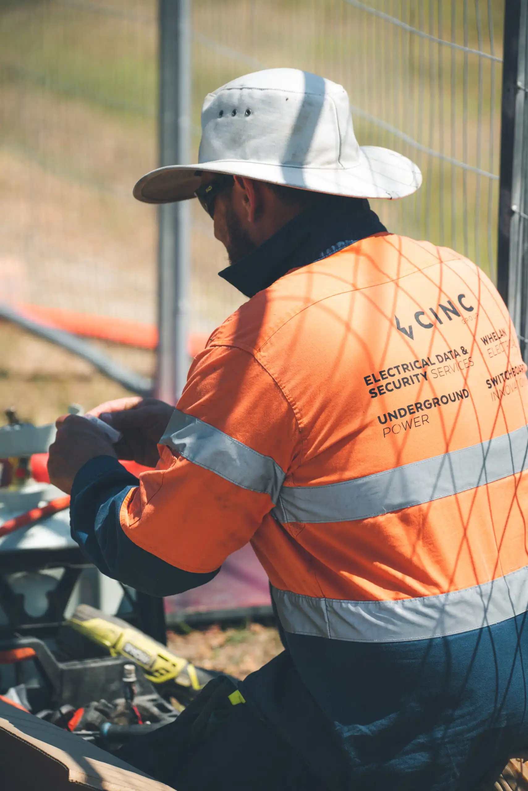 CINC Underground Power Employee working in the field