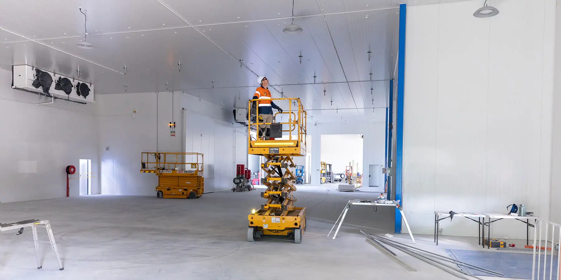 CINC Group technician working on electrical installation and security systems on site for electrical, data & security services